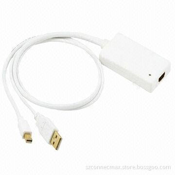 Mini DisplayPort and USB Audio to HDMI Adapter Cable